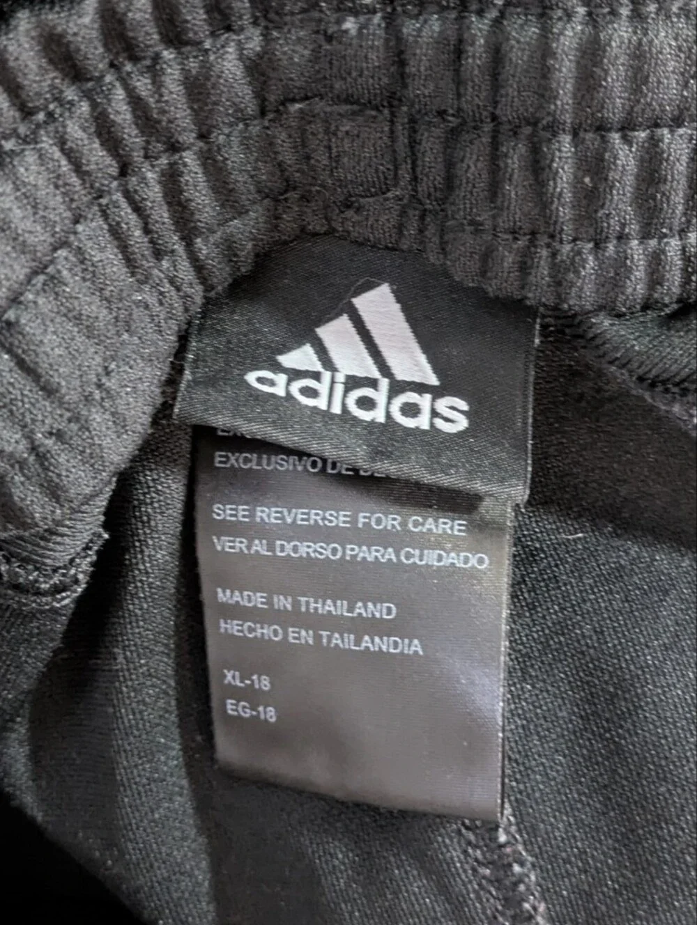 Adidas Ankle Zip Jogger Pants - Black & White - Size XL 18 Boys